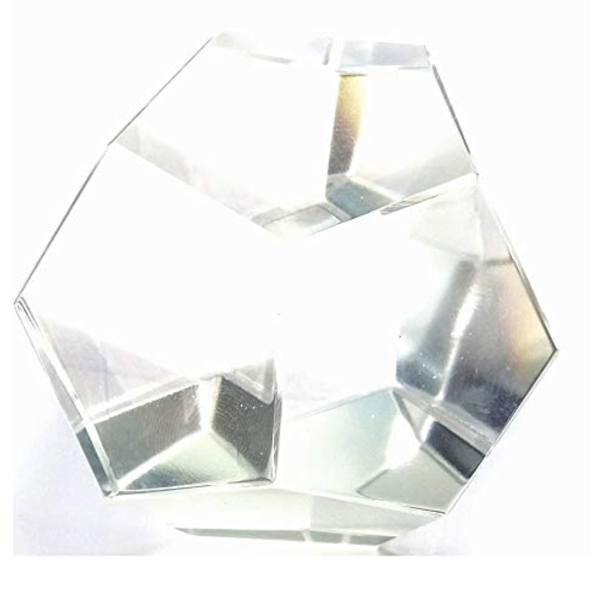 Glass Crystal Dodecahedron Gemstone for Good Luck
