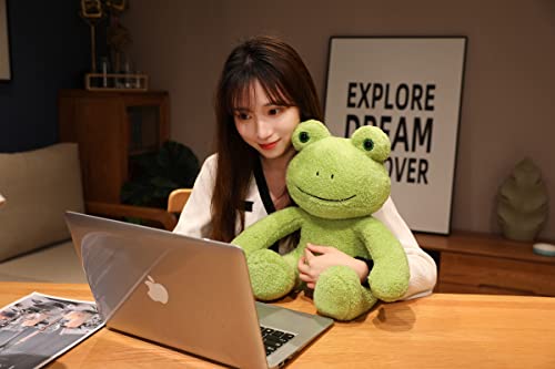 Soft Green Frog Stuffed Animals Sitting Frog Plush Toys Velvet Frog Plushies Cuddly Frog Doll Gift For Kids And Lovers In Birthday, Christmas, Valentine's Day 14 Inch #TOP7
