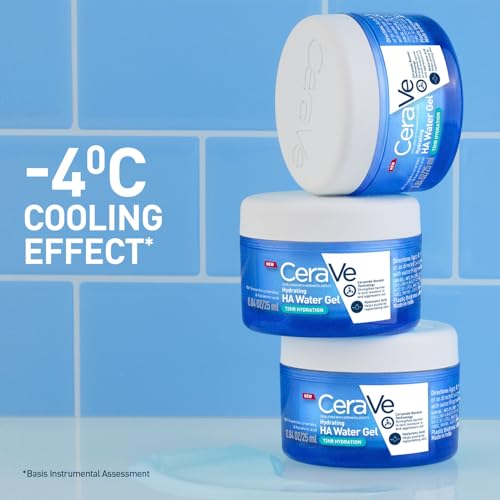 Image of CeraVe HA Water Gel with Hyaluronic Acid, Ceramides & Niacinamide for Plumpy hydration|Oil-free gel moisturizer| 3 sec fast absorption| Dermat recommended for Women & Men| 25 ml