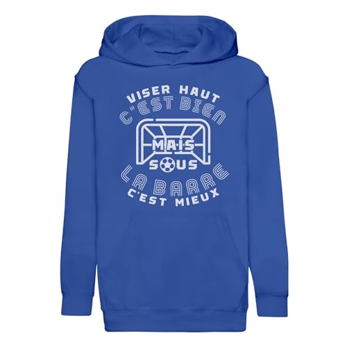 Sweat à capuche enfant sport foot visé haut premium