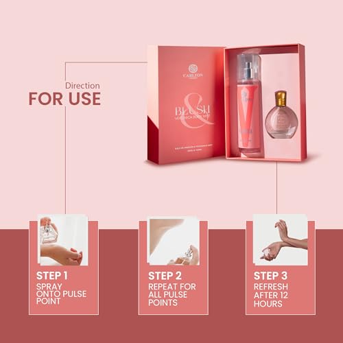 Image of Carlton London Veronica Mist 150ML + Blush 30ML Eau De Parfum Gift Set for Women | Long-Lasting Floral Fragrance | Premium Perfume Combo for Gifting