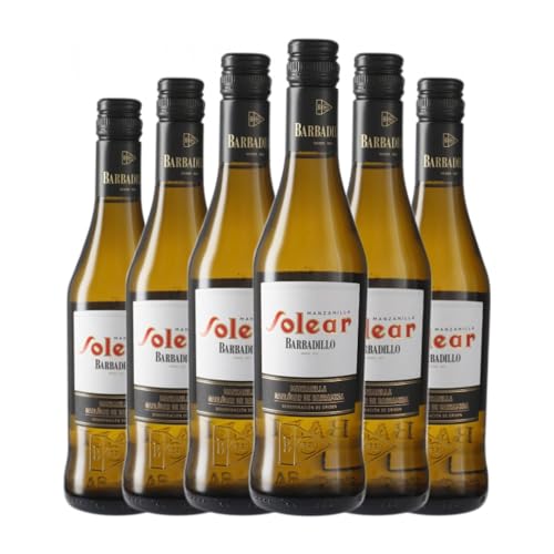 Barbadillo Solear Palomino Fino Manzanilla-Sanlúcar de Barrameda Media Botella 37 cl Vino generoso (Caja de 6 Media Botella de 37 cl)