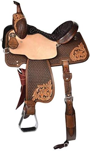 8" inches Seat Children Miniature Pony Kids Horse Saddle Western Equestrian Trail Premium Leather for Horse Riding and Best Horse Rider Pony Kids Miniature 8" inch Horse Saddle, LP64