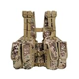 [Zakya] チェストリグ サバゲー ベスト タクティカルベスト リグ プレートキャリア マガジンポーチ チョッキ アーマー 装備 ミリタリーベスト 多機能収納ポーチ サイズ調整可能 (CP迷彩)