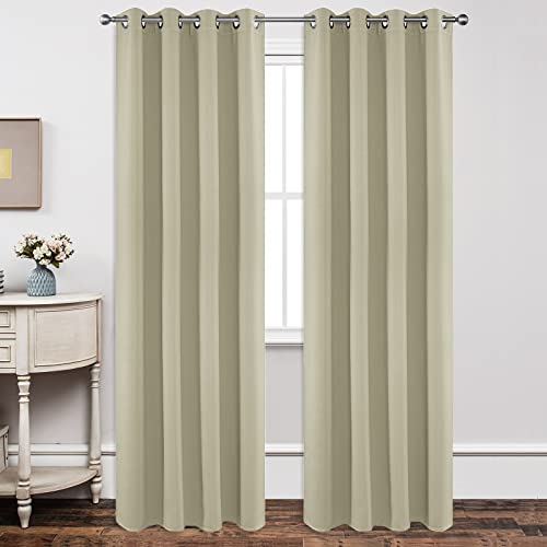 Joydeco Juego de 2 Paneles de Cortinas Opacas de 108 Pulgadas de Largo, 2 Cortinas largas con Aislamiento térmico Burg, Cortinas de oscurecimiento con Ojales para la Sala de Estar y el Dormitorio (52