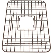 Sinkology SinkSense Sullivan 13 x 18 Inch Kitchen Sink Bottom Grid, Antique Brown Vinyl-Coated Stainless Steel Sink Protector, Designed for Sinkology Sinks