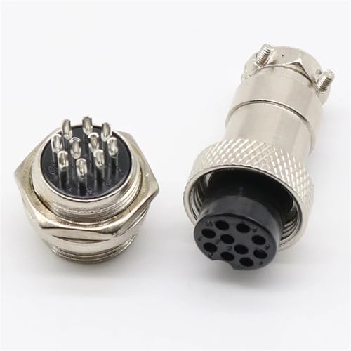 Conector circular GX16 para panel de cable macho y hembra de aviación 9 pines 16mm 4