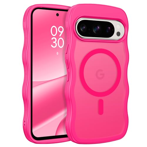 Coque Pixel 10 Pro mignonne ondulée et magnétique compatible MagSafe mate