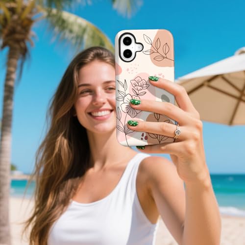 Coque antichoc iPhone 16 Plus fleurie pour éviter les bris d'écran avec MagSafe