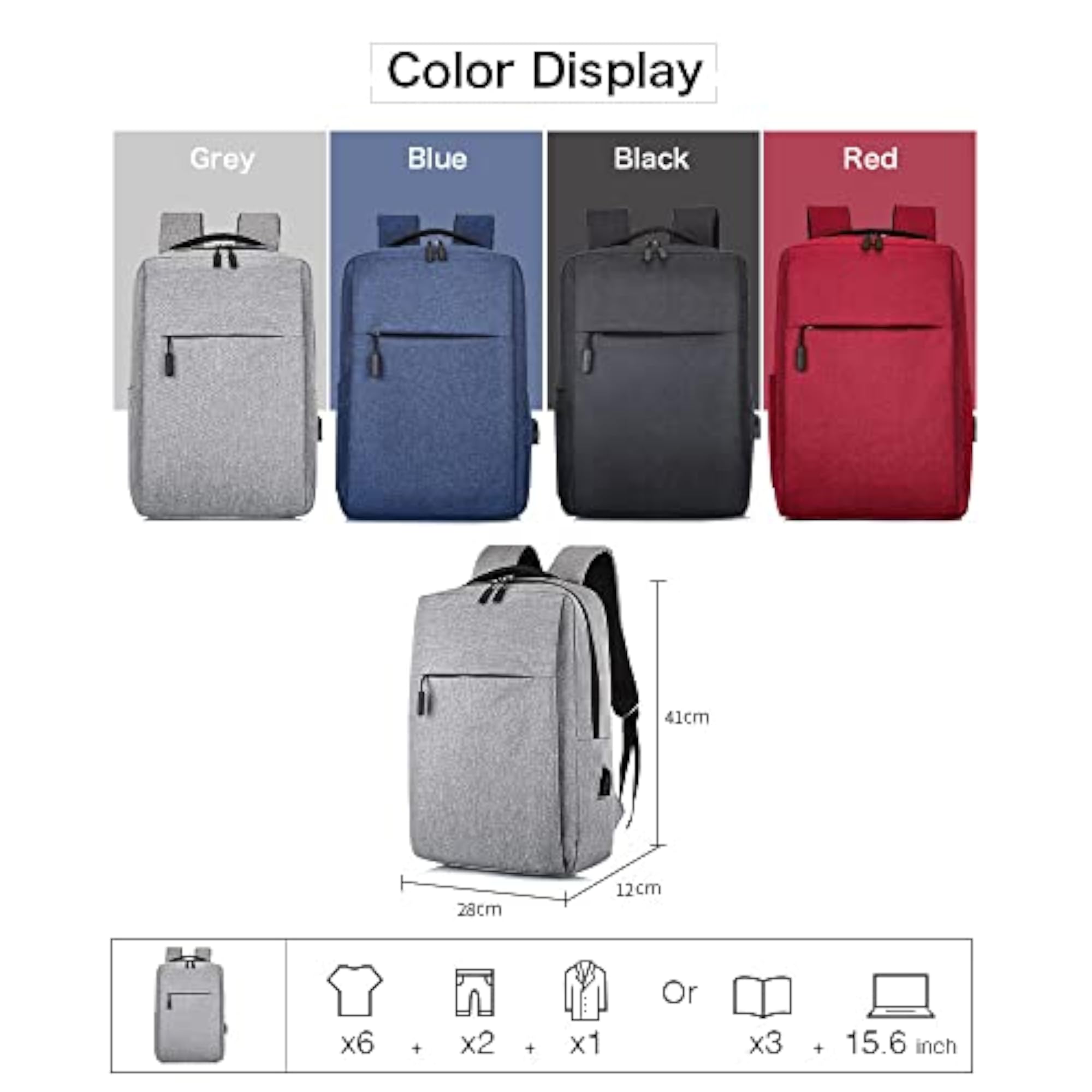 Lightweight Travel Laptop Bag with USB Port