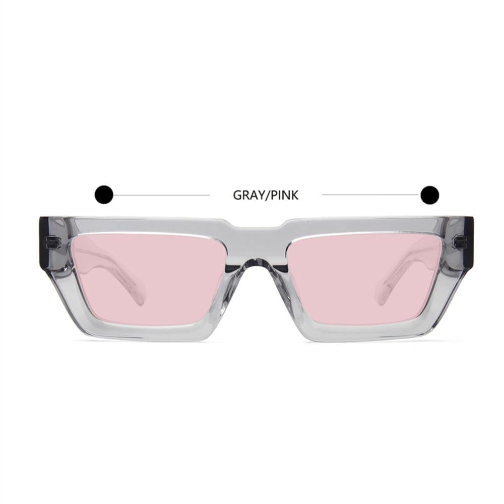 Occhiali da sole rettangolari polarizzati da uomo Cateye con montatura in acetato spesso Occhiali da sole per le donne alla guida