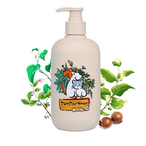 Cat and Dog Shampoo Conditioner, Hypoallergenic Medicated Puppy Shampoo,Veterinary Formula Dog Shampoo for Allergies and itching,Itchy Skin Relief for Smelly Dogs, Natural Sensitive Skin Care