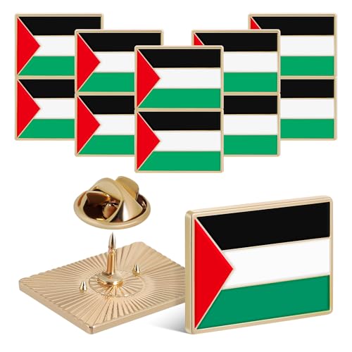 Pins de la Bandera de Palestina con Diseño Cuadrado Elegante en Aleación Premium