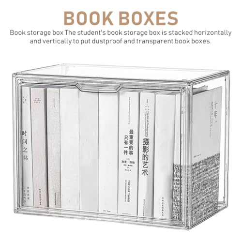 Boîte de rangement empilable en acrylique pour protéger vos manuels