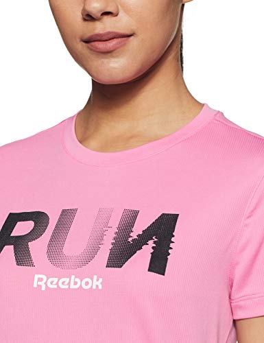 Image of Reebok Women's Striped Regular Fit Sports T-Shirt