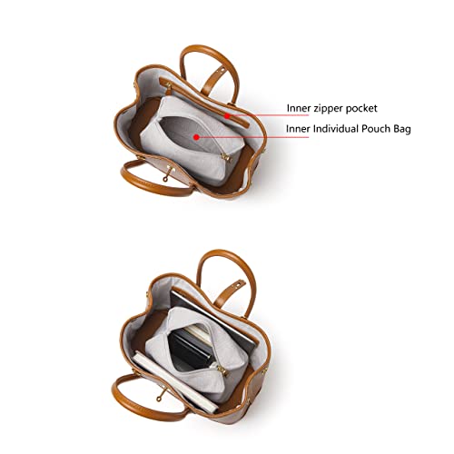 Bolso Satchel de Cuero Genuino para Mujer con Asa Superior miniatura 6