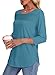 Tops for Women Trendy Summer 3/4 Length Sleeve Plus Size Fashion Blouses Dressy Casual Flowy Spring Clothes Vacation Outfits Turquoise XL