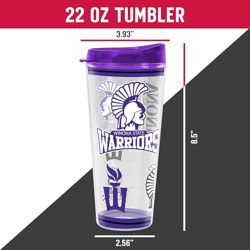 Image of Rico Industries NCAA College Double Wall Mayhem 16oz Or 20oz Tritan Tumbler W Lid