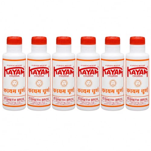 Image of Sheth Brothers Kayam Churan Ayurvedic Digestive Powder for Digestive Support Helps Reduce Acidity Supports Comfortable Digestion Herbal Formula 100gm (Pack of 6)