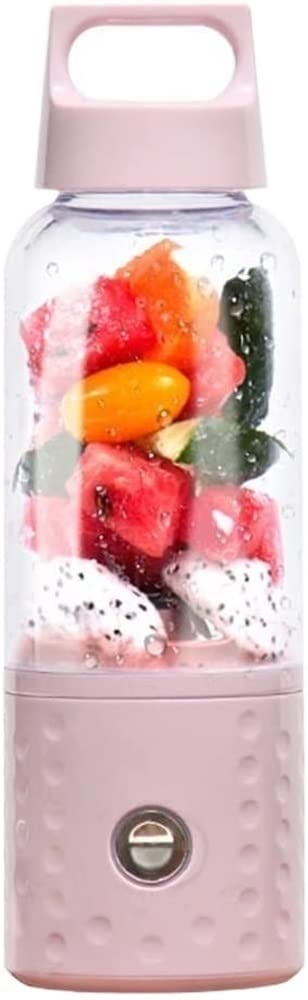 Przenośny blender do koktajli i smoothie, ładowany przez USB osobisty blender, miniaturowy ręczny kubek do blendera do soków do podróży, sportu, kuchni (kolor: różowy) (różowy)