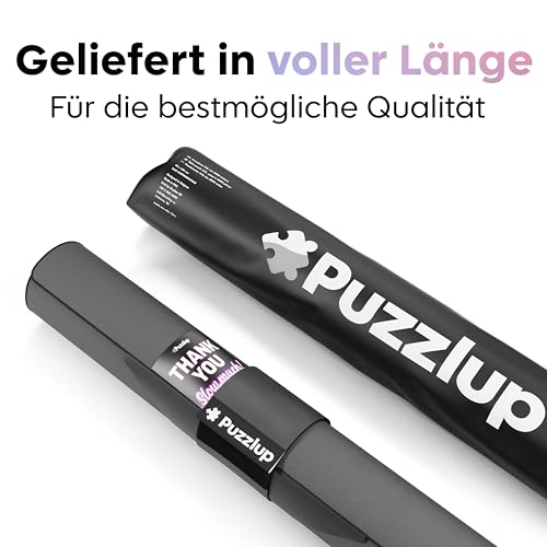 Puzzlup Puzzlematte bis 1500 Teile - 66 x 120 cm - Premium Puzzle Rolle für 500, 1000 und 1500 Teile - In Sekunden zusammenrollen - Puzzle Matte Rolle mit Öko-Verpackung