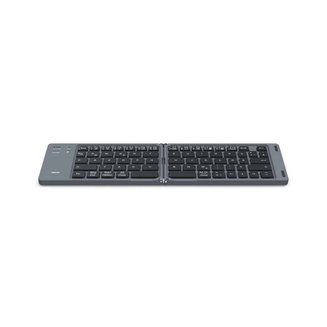 Hama faltbare Bluetooth-Tastatur – Ultraslim, klappbar, QWERTZ, schwarz