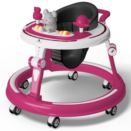 Image of StarAndDaisy 360 Baby Walker 6-24 Months / 7 Level Height Adjustment Walker for Kids Boy and Girl with Switchable Food & Musical Toy Tray /Premium Baby Activity Walker - Pink