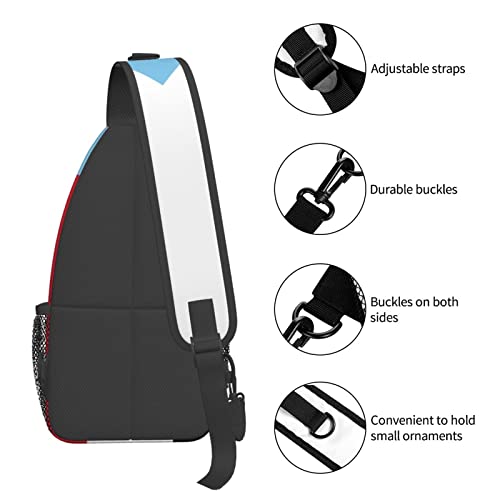 Mochila unisex bandolera estilo Flag of South Yemen negro miniatura 6