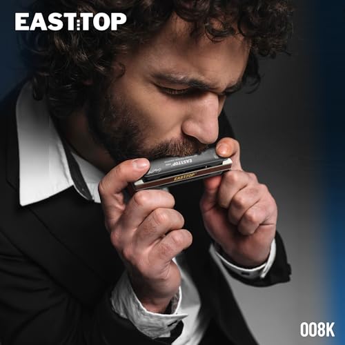 East Top Harmonica C, Updated Diatonic Blues Deluxe Harmonica C Key 10 Holes 20 Tones Professional Blues Harp Diatonic Mouth Organ thumb #6