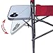 PORTAL Portable Compact Steel Frame Director’s Side Table Lightweight Oversized Chair for Outdoor Camp Fishing Picnic Lawn, Support 225lbs, Red