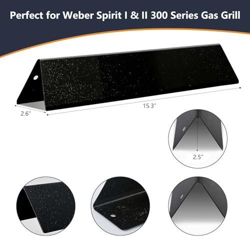 Replacement Parts for Weber Grill Spirit, 7636 Grill Parts 15.3 Inch Flavorizer Bars for Weber Spirit I & II 300 Series, Spirit E310 E320 E330 S310 S320 S330 with Front Control Knobs - Thumbnail 3