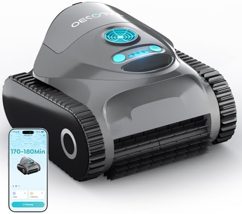 C1 Robot de Piscine sans Fil, Robot Piscine Fond et Parois,Double...