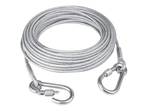 Image of Heavy Duty Clothes Drying Rope 10 Meter with Stainless Steel Wire & Locking Hooks | Rust Resistant Steel Clothesline for Balcony, Laundry, Bathroom, Home, Travel, Camping & Outdoor Use