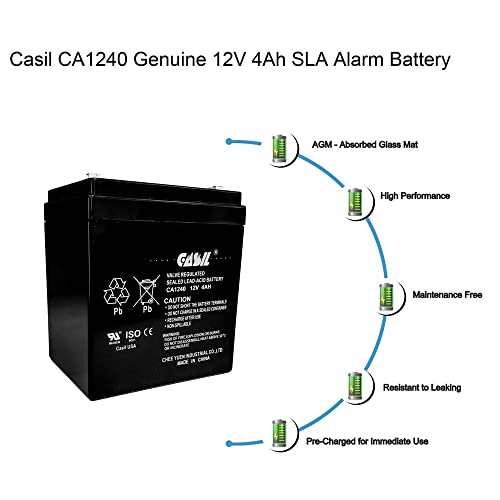 Casil Ca1240 Genuine 12V 4Ah Sla Alarm Battery (1 Pack) #TOP2