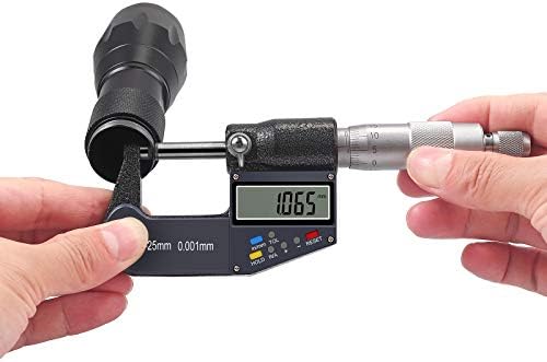 Proster 0-25mm Multifunction Digital Micrometer 0.001mm Electronic Micrometer Caliper Outside Micrometer Inch/Metric Measurement