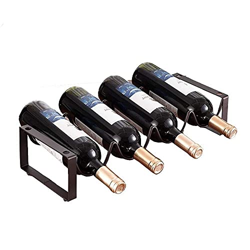 Soporte para 4 botellas de vino metálico miniatura 2
