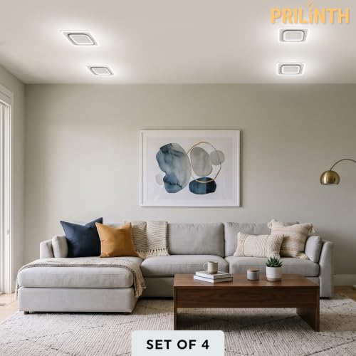 Image of 50W 3 Colour Modes LED Ceiling Light (Black, Square)