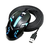YOTETION Long USB A Mouse - 15FT Wired Mouse for Windows, Mac, Laptop, Notebook, Chromebook - Righty or Lefty Use