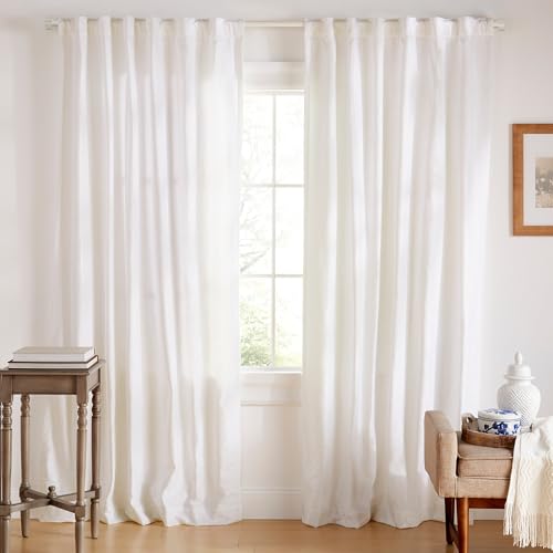 16-48" Curtain Rods with Unique Square Design Ends, 1 inch Heavy Duty Adjustable Curtain Rods for Windows, White by VKR - Image 5