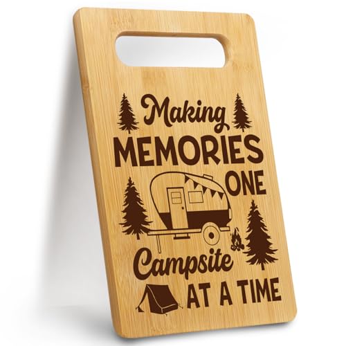 Tabla de cortar de bambú para camping pequeña y rectangular miniatura 1