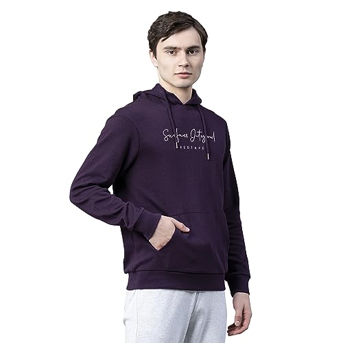 Image of Red Tape Dark Purple Hoodie for Men | A Fusion of Style and Comfort