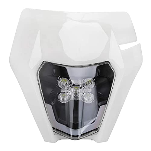 YLLQXI Faro de Motocicleta, LED Universal Faros carenado Faro, Dirt Bike Motocross, Enduro Supermoto, para K.T.M EXC250 SX250 SXF250 EXC450 SX350 SXF450 EXC525 640LC4 Cover