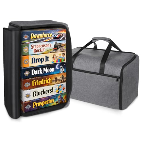 Board Game Storage Bag Portable Board Game Organizer and Storage with Cover for Office Supplies Puzzles Building Blocks Craft Product Collapsible Board Games Storage Containers
