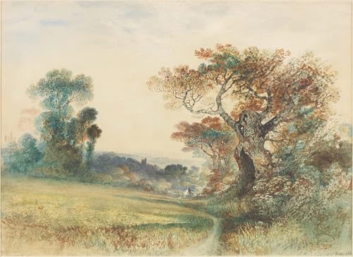 Toile peinture murale paysage John Martin 60x90cm pour décoration salon