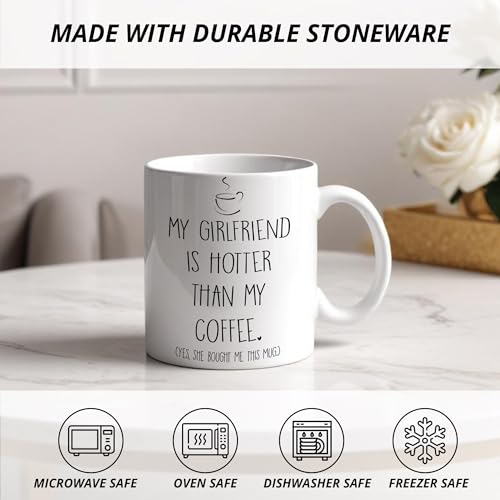 Taza cerámica blanca moderna 11 onzas miniatura 2