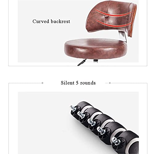 Chaise de bureau pour télétravail compacte et pivotante couleur marron