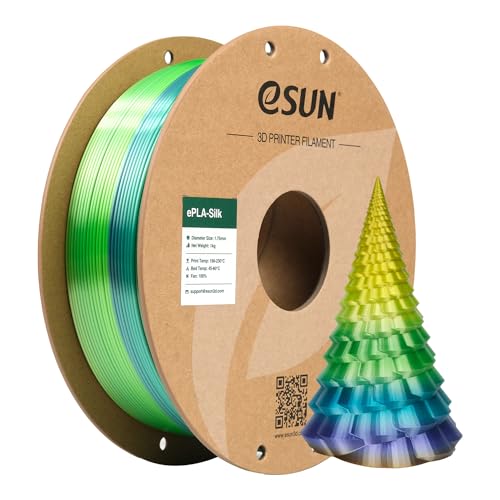 eSUN Silk Rainbow PLA Filament 1KG, Silky Multicolored PLA, Forest Rainbow