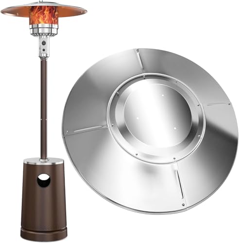 Outdoor Patio Heater Reflector Shield, Upgraded Aluminum Heat Shield Top Replacement Dome...