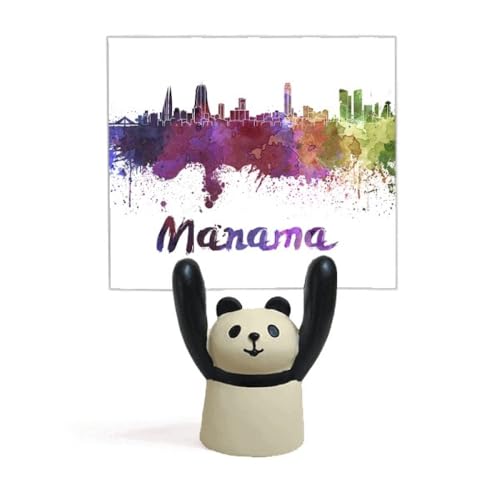 Support pour aquarelle Manama Bahreïn avec motif panda en céramique