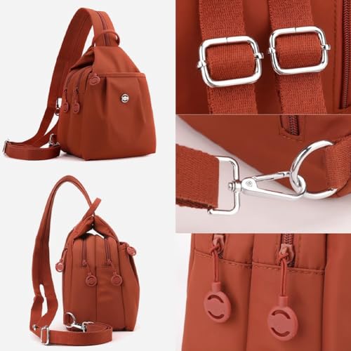 Vovtva Street Lite Chic Versatile Travel Bag, 2025 Backpack Chest Bag Double Zipper Large Capacity, Sling Crossbody Women(Gray)4